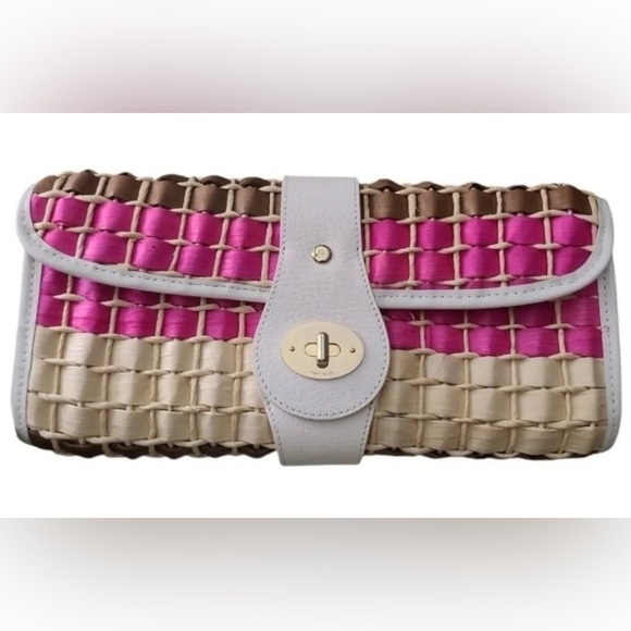 Handbags - Vintage Kate Spade New York woven straw clutch